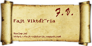 Fajt Viktória névjegykártya